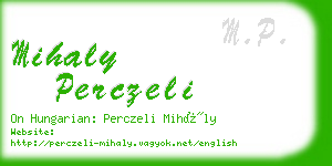 mihaly perczeli business card